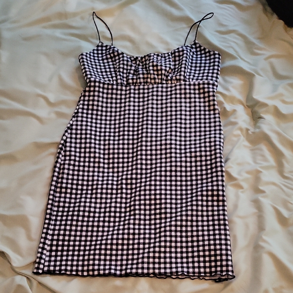 Black and White Gingham Dress